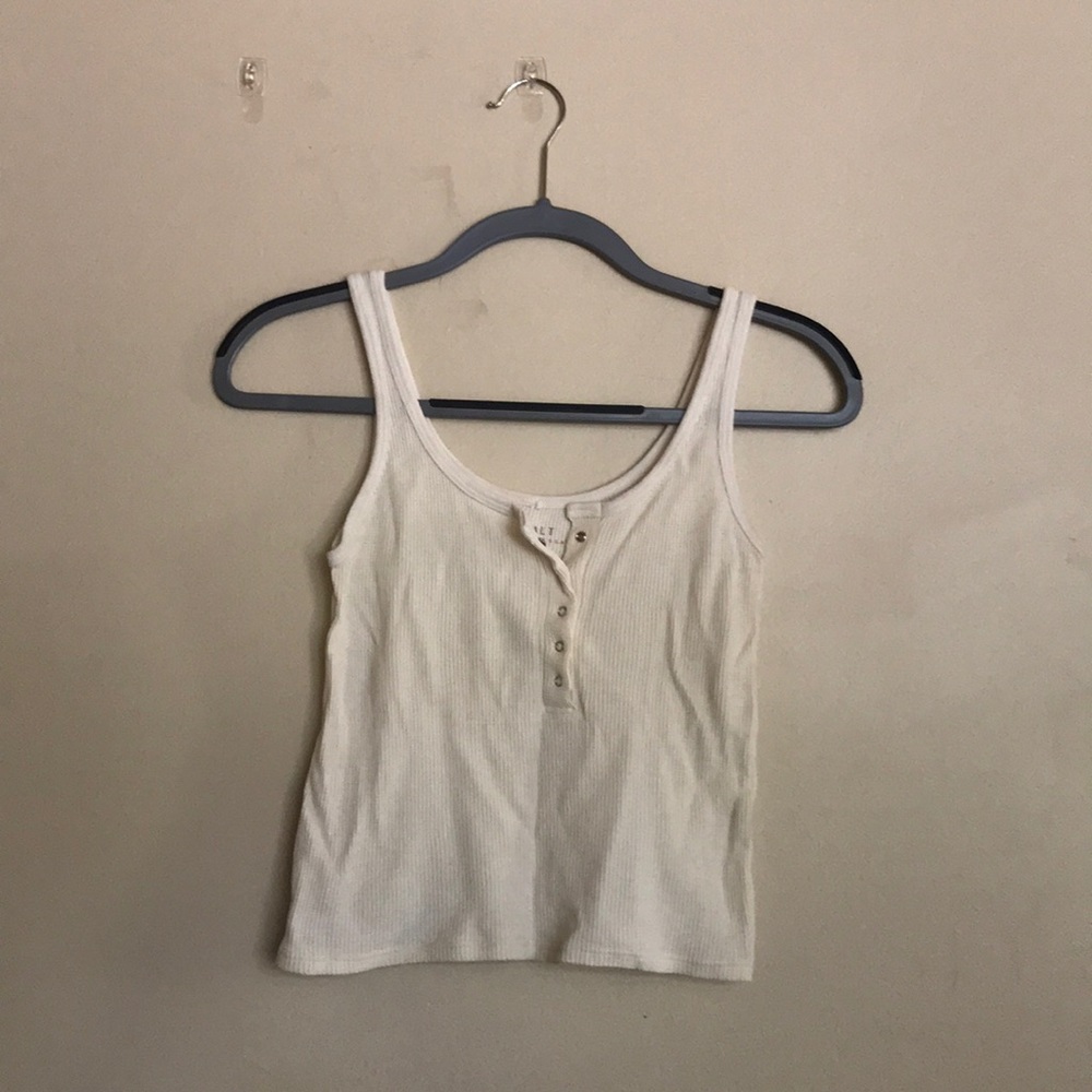 Brandy Melville Yellow Button Tank
